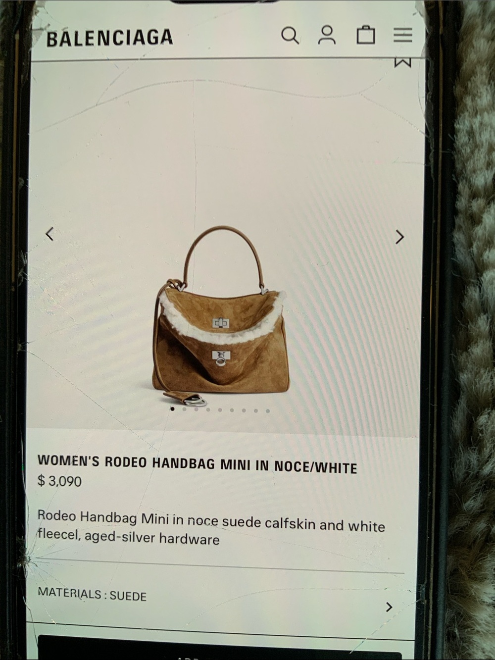 Women’s Rodeo Handbag Mini In Noce/White - Picture 12 of 13